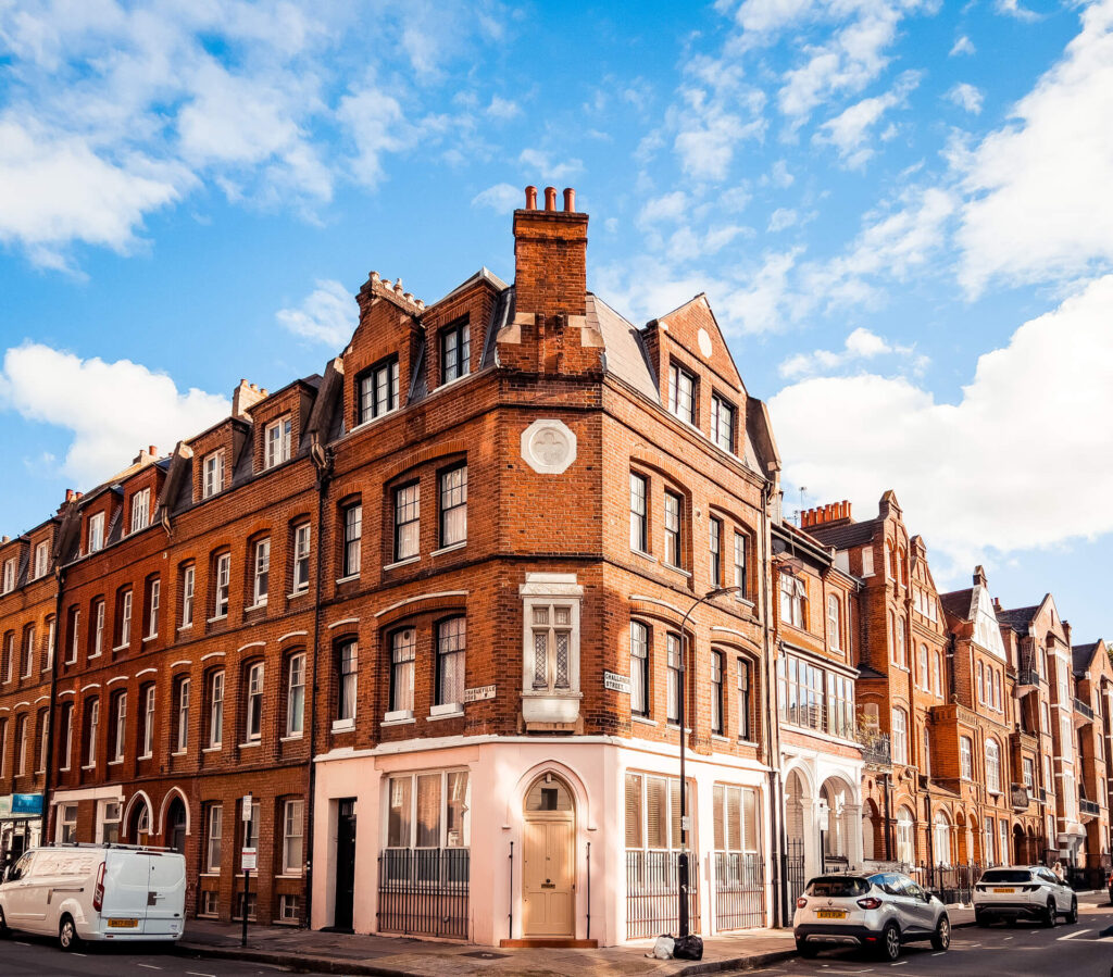 A red brick building on the corner of Charleville Road and Charlonner Road in West Kensington