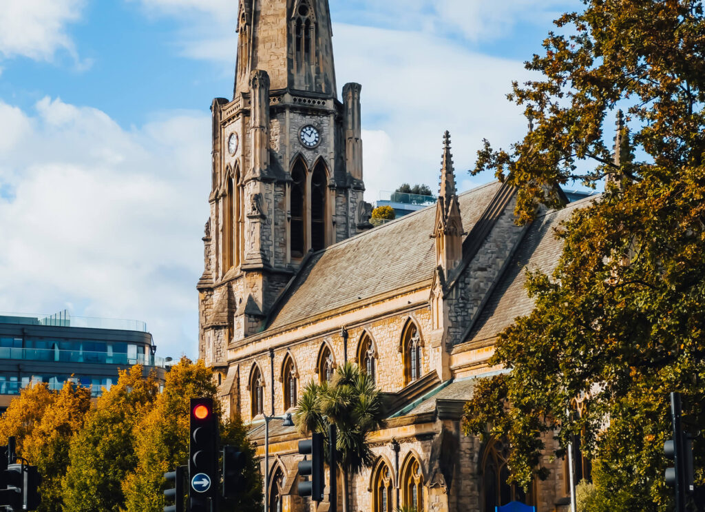 The clocktower of Christ the Saviour Church in W5